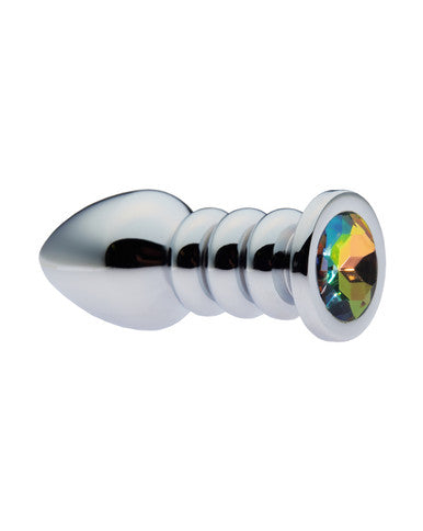231704 - Kinki Ribbed Gemmed Butt Plug - 4 Inch
