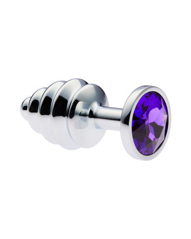 231904 - Kink Range Ridged Gemmed Butt Plug - 2.8 Inch
