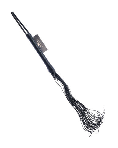 244886 - Bound X Leather Cord Flogger With Calfskin Handle