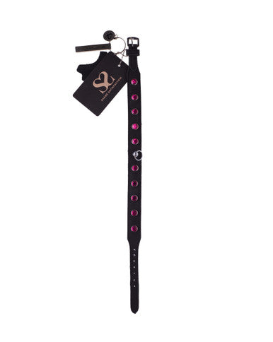 245245 - Bound X Pink Crystal Stud Collar