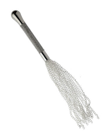 Totally Crystal Luxe Flogger – Stainless Steel Chain Whip with Gem Handle