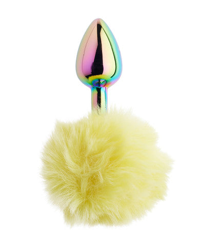 Kinki Rainbow Rabbit Tail Plug 5.9inch