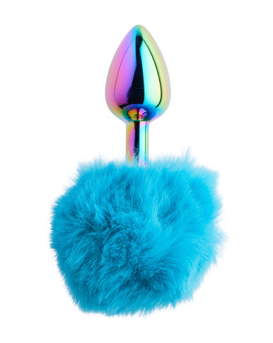 252313 - Kinki Rainbow Rabbit Tail Plug - 5.9 Inch