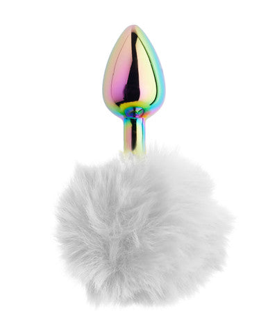 252314 - Kinki Rainbow Rabbit Tail Plug - 5.9 Inch