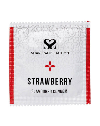 269816 - Share Satisfaction Strawberry Flavoured Condom Single