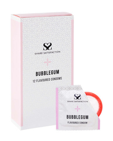 269838 - Share Satisfaction Bubblegum Flavoured Condom 12 Pack