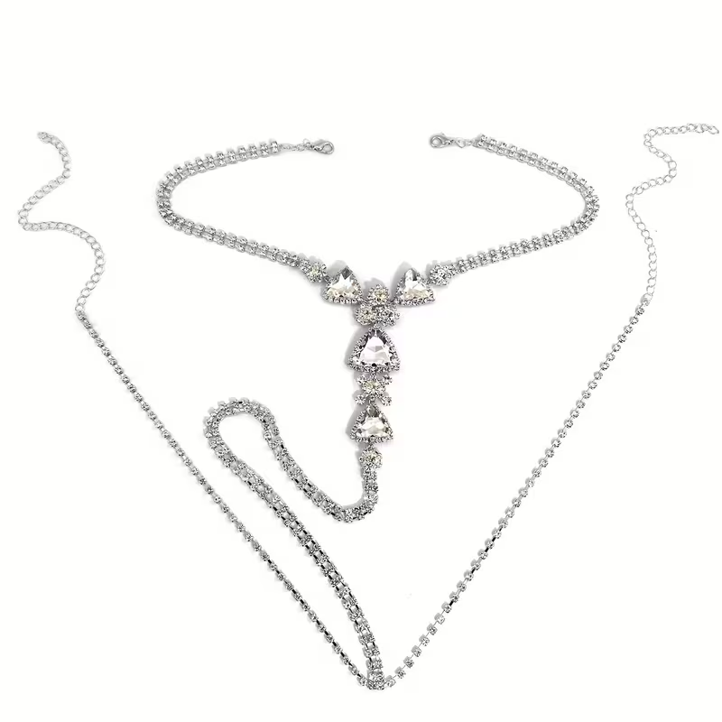 Rhinestone Adjustable G-String – Statement Chain