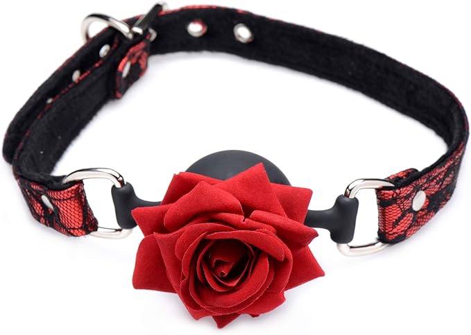 Totally Regal Rose Gag – Adjustable, Breathable & Stylish