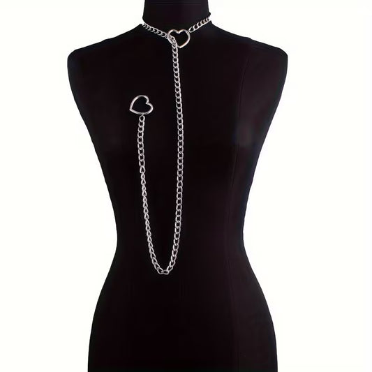 Chain Heart Collar Lead – Gold or Silver