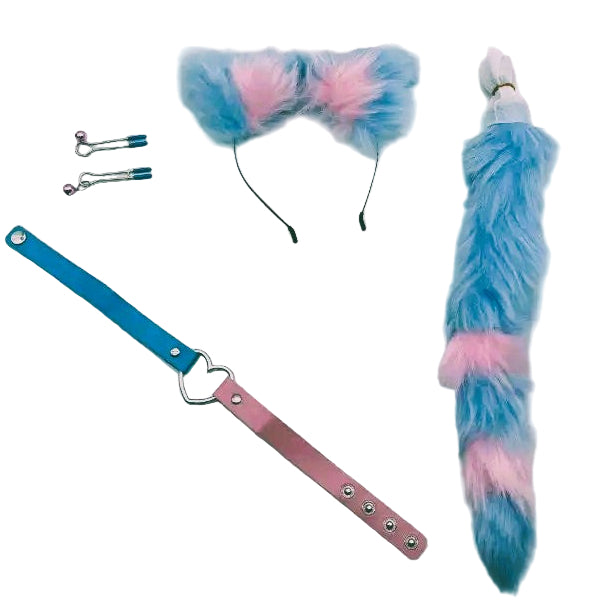 Totally Trans Kitty Play Set – Tail Plug, Fluffy Ears & Matching Collar